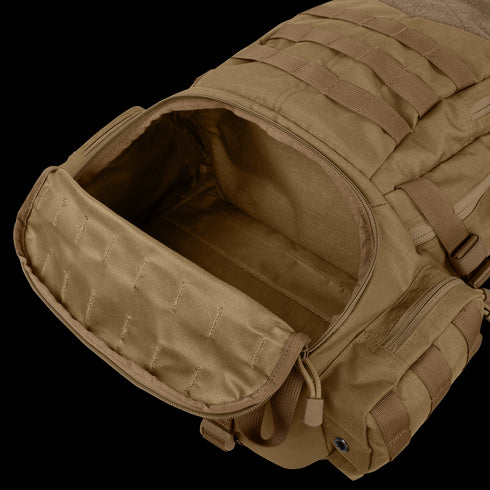 The Condor Elite Titan Assault Backpack 40L by Condor features a spacious, organized interior—ideal for military use or as an EDC shooting range bag. Now on sale!.