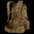 The Condor Elite Titan Assault Backpack 40L by Condor is shown from the back, featuring padded shoulder straps, a hip belt, mesh padding, and multiple adjustment buckles—ideal for military or EDC use by first responders.