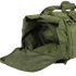 The Condor Centurion Duffle Bag 46L, shown in olive green fabric with its main compartment fully unzipped and flap flat, is perfect for first responder or law enforcement use.