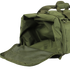 The Condor Centurion Duffle Bag 46L, shown in olive green fabric with its main compartment fully unzipped and flap flat, is perfect for first responder or law enforcement use.