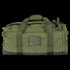 The Condor Centurion Duffle Bag 46L is an olive green tactical bag with black accents, dual carry handles, top zipper, side pockets, and a clear front ID window—perfect for law enforcement or first responder gear.