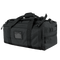 The Condor Centurion Duffle Bag 46L is a black bag featuring sturdy handles, multiple zippered compartments, and a front ID window—perfect for military or first responders who need organized, reliable gear.