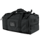 The Condor Centurion Duffle Bag 46L is a black bag featuring sturdy handles, multiple zippered compartments, and a front ID window—perfect for military or first responders who need organized, reliable gear.