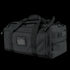 The Condor Centurion Duffle Bag 46L is a black bag featuring sturdy handles, multiple zippered compartments, and a front ID window—perfect for military or first responders who need organized, reliable gear.