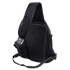 The Condor Elite Sector Sling Bag 18L by Condor is a black tactical backpack featuring a single adjustable shoulder strap, mesh back panel, and is shown from the back.