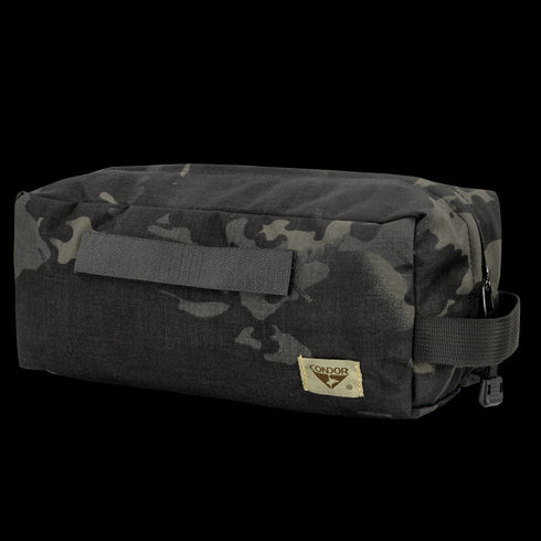 MultiCam Black kit bag by Condor featuring a side handle and a small front Condor brand tag.