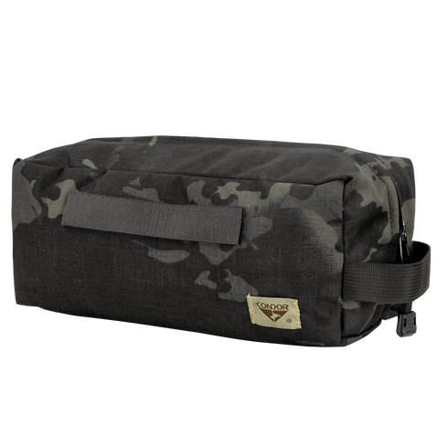 MultiCam Black kit bag by Condor featuring a side handle and a small front Condor brand tag.