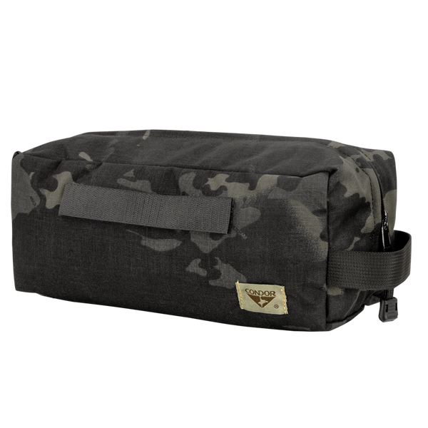 MultiCam Black kit bag by Condor featuring a side handle and a small front Condor brand tag.