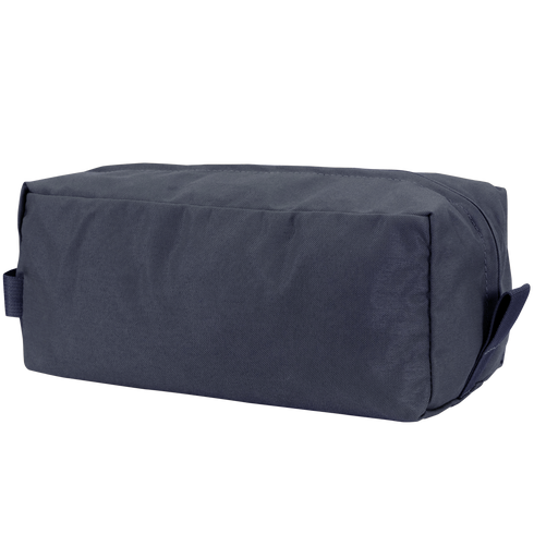 The Condor Kit Bag is a rectangular navy blue fabric toiletry bag with a zipper closure, perfect for EDC or law enforcement essentials, shown on a plain background.