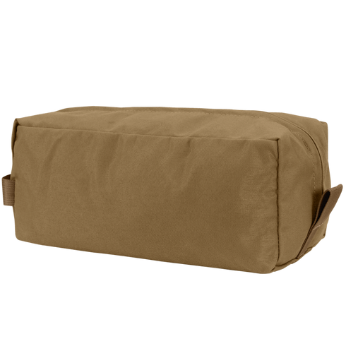 The Condor Kit Bag is a rectangular, tan fabric pouch with a zipper and side handle—perfect for bushcraft adventures—shown against a white background.