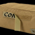 Close-up of a MultiCam Black Kit Bag by Condor, featuring durable fabric, a Velcro strip, partial handwritten label CON, and Condor tag—perfect for military or first responder use.