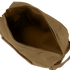 The Condor Kit Bag, made of brown canvas with a zipper, is shown open and empty to reveal its spacious inner compartment—perfect for bushcraft adventures or trips to the shooting range.