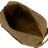 The Condor Kit Bag, made of brown canvas with a zipper, is shown open and empty to reveal its spacious inner compartment—perfect for bushcraft adventures or trips to the shooting range.