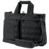 The Condor Aviator Bag 15L is a black tactical shoulder bag with dual handles, adjustable strap, front MOLLE webbing, and hook-and-loop panels—perfect for military or first responder use.