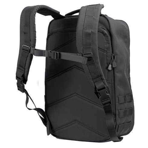 The Condor Prime Pack 21L, shown from the back, features padded shoulder straps, a top handle, and zigzag stitching—ideal for first responders on the go.