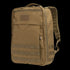 The Condor Prime Pack 21L is a tan tactical backpack with a top handle, front pocket, MOLLE webbing, and padded shoulder straps—ideal for carrying gear for military personnel and first responders.