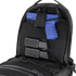 A blue training pistol and two black magazines are secured inside the back compartment of a Condor Elite Fail Safe Urban Backpack Gen II 18L by Condor.