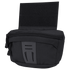 The Condor Draw Down Waist Pack Gen III is a black utility pouch with a zippered main compartment and large Velcro top flap, designed for easy attachment to gear—ideal for military or first responder use.