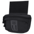 The Condor Draw Down Waist Pack Gen III is a black utility pouch with a zippered main compartment and large Velcro top flap, designed for easy attachment to gear—ideal for military or first responder use.