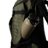 A close-up of the Condor Nomad Backpack 25L in olive green with a beige water bottle in the side pocket, set against a plain white background.