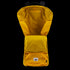 The Condor Nomad Backpack 25L in yellow is shown open, displaying interior compartments, a zippered pocket, and a fabric logo patch—perfect for everyday carry or first responder gear.