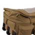 The Condor Haul 37 Rolling Duffle is a tan fabric tactical bag with multiple zippered pockets and black wheels on one side, shown partially unzipped at the top.