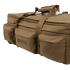 The Condor Haul 37 Rolling Duffle is a tan tactical gear bag with three external pockets, sturdy handles, and buckle closures—perfect for first responders. Shown against a white background.