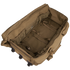 The Condor Haul 37 Rolling Duffle is a large, tan bag with mesh side pockets, interior compression straps, and wheels on one end—perfect for carrying military or first responder gear.