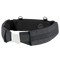 The Condor Slim Battle Belt in black offers padded support, an adjustable strap, plastic buckle, and multiple loops and webbing—ideal tactical gear for high-mobility missions.