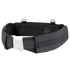 The Condor Slim Battle Belt in black offers padded support, an adjustable strap, plastic buckle, and multiple loops and webbing—ideal tactical gear for high-mobility missions.