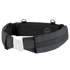 The Condor Slim Battle Belt in black offers padded support, an adjustable strap, plastic buckle, and multiple loops and webbing—ideal tactical gear for high-mobility missions.