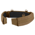 The Condor Slim Battle Belt is a tan tactical belt with a padded black interior, MOLLE webbing, and multiple attachment loops, shown on a plain background.