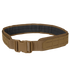 The Condor LCS Gun Belt is a tactical brown nylon belt with a plastic buckle and reinforced black inner lining, ideal for military or first responder utility use.