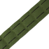Close-up of the Condor LCS Cobra Gun Belt in MultiCam, featuring a green strap with rectangular cut-out slits in rows for versatile attachment—ideal for military or bushcraft gear.