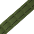 Close-up of the Condor LCS Cobra Gun Belt in MultiCam, featuring a green strap with rectangular cut-out slits in rows for versatile attachment—ideal for military or bushcraft gear.