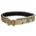 The Condor LCS Cobra Gun Belt in MultiCam features a durable metal buckle and camouflage pattern, making it ideal for outdoor or military use.