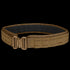 The Condor LCS Cobra Gun Belt, shown on a white background, is a brown tactical belt with a quick-release buckle and multiple attachment slots—suitable for bushcraft or military use.