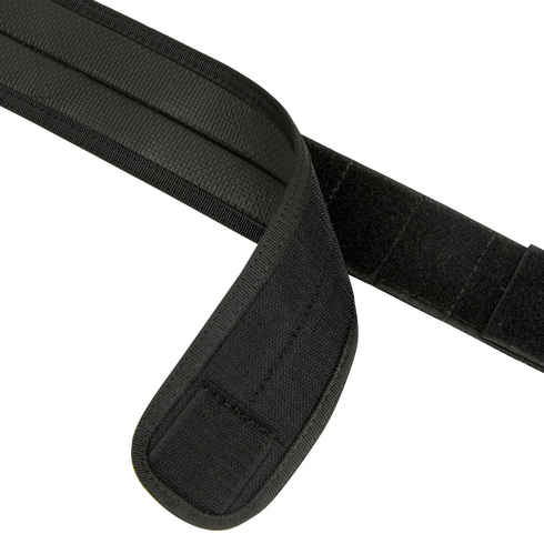Close-up of the Condor Belt Anti-slip Pad, a black nylon strap with padding and hook-and-loop fastener, designed for tactical use on military bags or first responder gear.