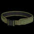 The Condor LCS Vector Belt in Olive Drab features a black buckle and reinforced stitching for enhanced durability and utility.