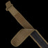 A close-up view of the Condor LCS Vector Belt, a tan fabric strap with adjustable hook-and-loop fasteners, partially unfastened and laid flat—designed for quick, secure gear adjustments by military or first responders.