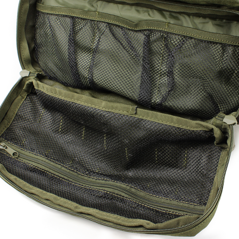 The Condor 3-Day Assault Backpack 50L in Scorpion OCP offers spacious compartments with mesh zippered pockets, ideal for organizing gear—perfect for law enforcement and first responders.