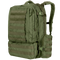 The Condor 3-Day Assault Backpack 50L in Olive Drab features multiple compartments, zippered pockets, adjustable straps, and MOLLE webbing for gear attachment.