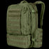 The Condor 3-Day Assault Backpack 50L in Olive Drab features multiple compartments, zippered pockets, adjustable straps, and MOLLE webbing for gear attachment.
