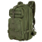 The Condor Compact Assault Backpack 24L is a green tactical pack featuring multiple zippered compartments, adjustable straps, and front and side MOLLE webbing—ideal for military or first responder use.