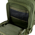 A close-up of the Condor Compact Assault Backpack 24L - Scorpion OCP reveals an empty main compartment and a mesh zippered pocket inside the front flap.