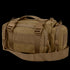 The Condor Deployment Bag 6.5L is a tan tactical shoulder bag with multiple zippered compartments, adjustable straps, and front MOLLE webbing—perfect for military or law enforcement needing organized, quick-access gear.