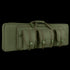 The Condor 42 Single Rifle Case in olive green features three exterior pouches and carrying handles, ideal for first responders or military personnel to transport and store firearms or gear.