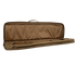 The Condor 42" Single Rifle Case is a brown, soft-sided rectangular case with a handle, shown unzipped and open to reveal its empty interior.
