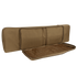 The Condor 42" Single Rifle Case is a tan, rectangular soft case with a zipper, shown open to display padded interior compartments and storage sections.