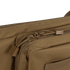 Close-up view of the Condor 36 Single Rifle Case in brown, featuring two front-compartment zippers with pull cords—perfect for everyday carry or bushcraft essentials.
